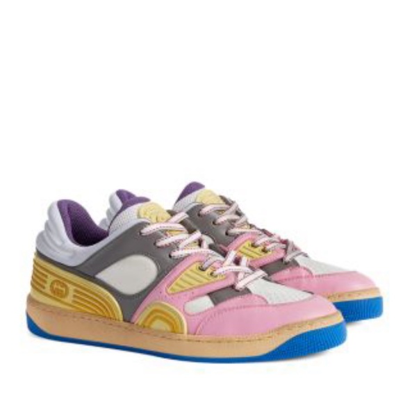 Gucci Women's Basket Lace Up Low Top Sneakers Size 8.5 New - Picture 15 of 15